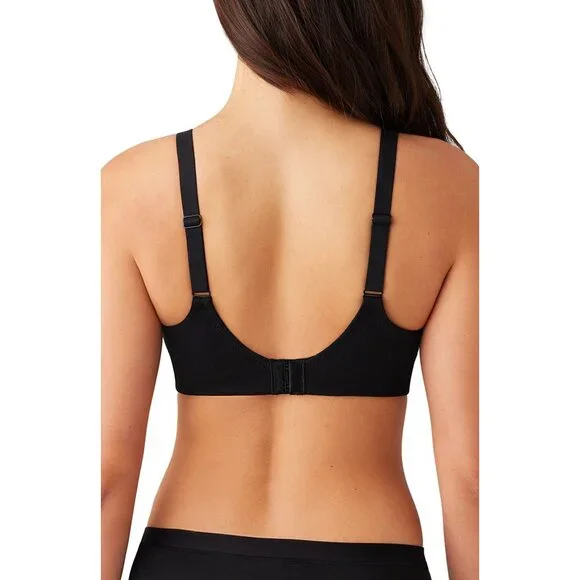 🆕WACOAL Inside Job Full Unpadded Underwire Bra 36DDD Black #855345 - Picture 2 of 8